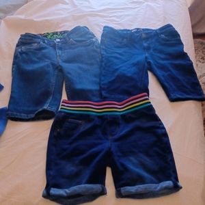 3 pair size 10 denim shorts